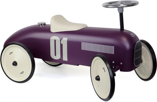Bicicletta vintage in metallo color viola scuro