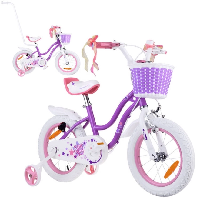 Bicicletta per ragazze Royal Baby Star Girl 14 pollici blu – Viola