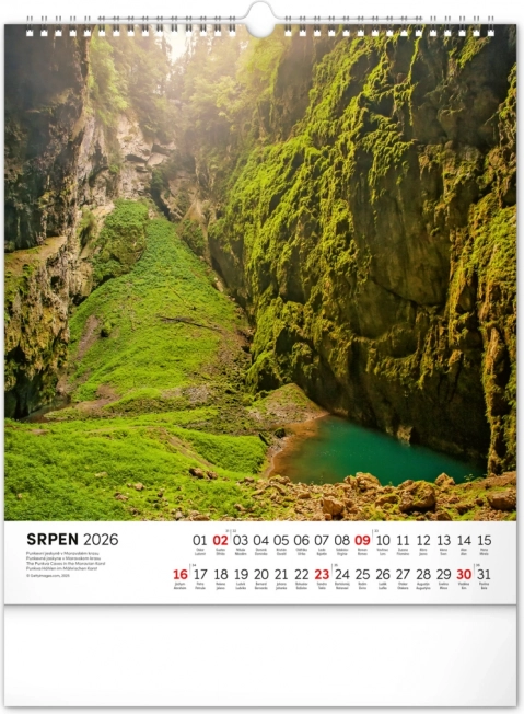 Calendario da parete Passeggiate nel paesaggio moravo 2026
