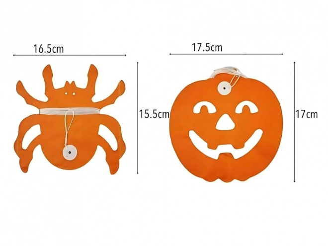 Ghirlanda decorativa Halloween zucca e ragno in carta lunga 3 metri