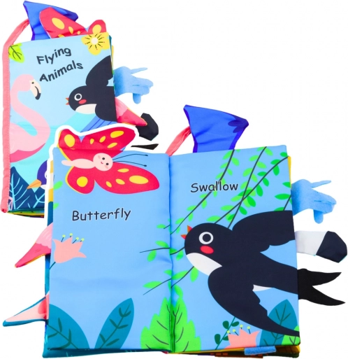 Libro sensoriale morbido con uccelli e squeaker