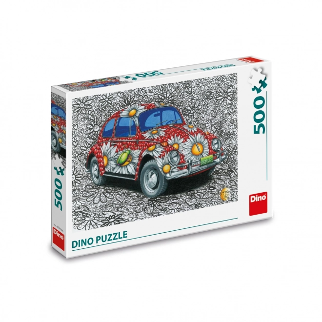 Puzzle Volkswagen Beetle Dipinto 500 Pezzi