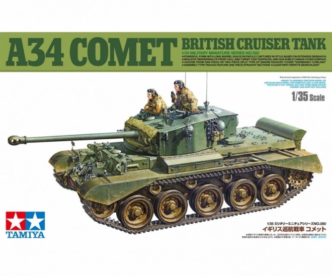 Modello in plastica Carro Armato Crociatore Comet A34 Brittanico Scala 1/35