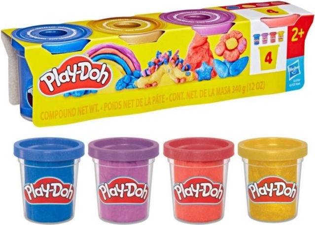 Play-Doh Set di Metallo 4 Vasetti
