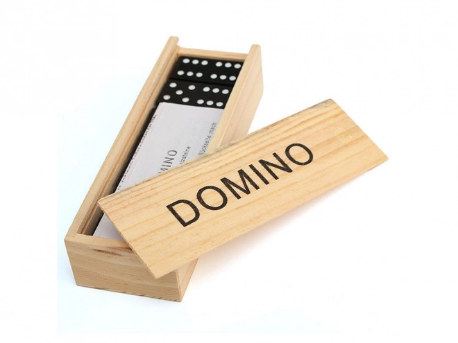 Domino di legno in elegante scatola