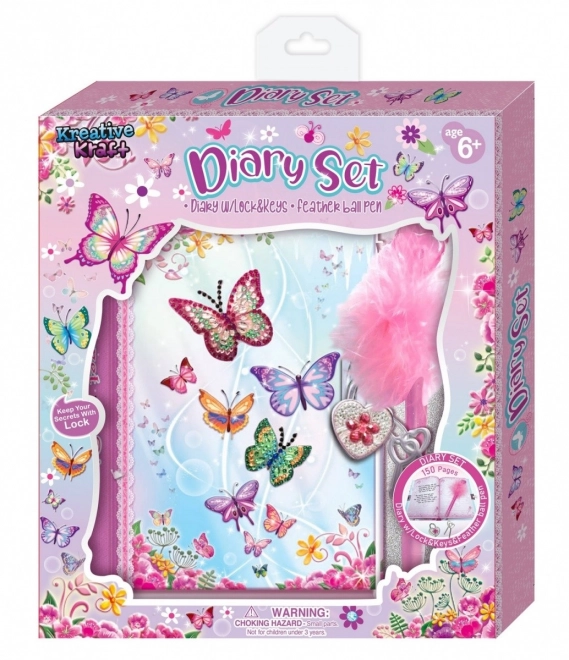 Diario con set Pecoware - Farfalle