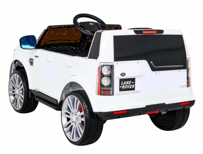 Land Rover Discovery Auto elettrico per bambini bianco + telecomando + ruote EVA + avvio lento + radio MP3