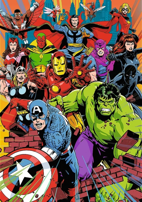 Puzzle 1000 pezzi Premium Plus Qualità Eroi Marvel