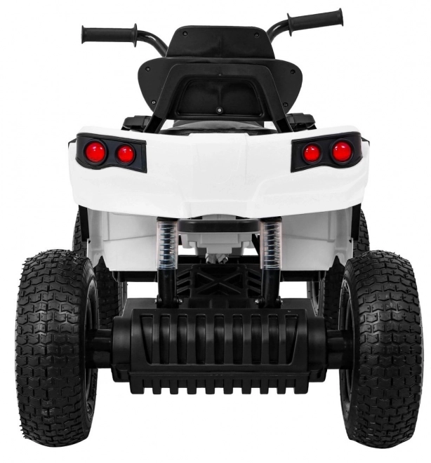 Batteria ATV Air Quad Bianco per Bambini + Ruote Gonfiabili + Radio MP3 + Avviamento Gratuito