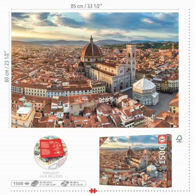 Puzzle veduta aerea di Firenze 1500 pezzi