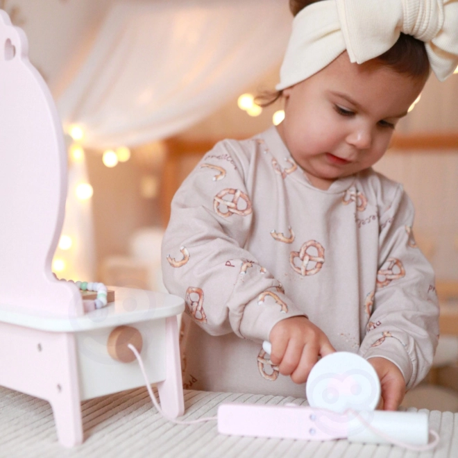Toeletta in legno per bambini con specchio e accessori Classic World