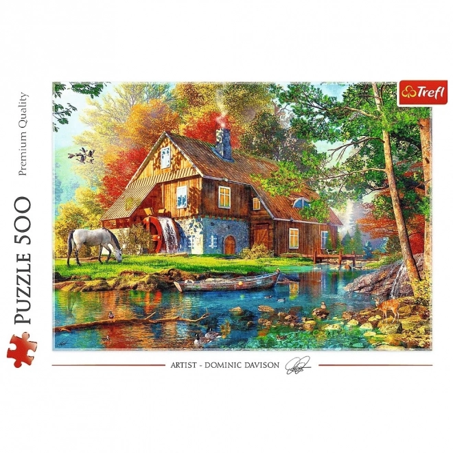 Puzzle 500 pezzi Casetta sul fiume