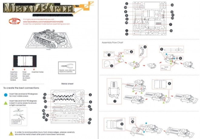 Puzzle 3D METAL EARTH Carro Armato Chi-Ha