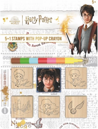 set di timbri con pastello a cera Harry Potter 5+1