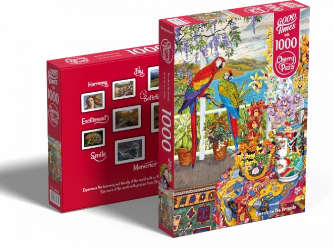 Puzzle Pappagalli sulla Veranda 1000 Pezzi