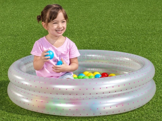 Piscina gonfiabile rosa per bambini con palline BESTWAY