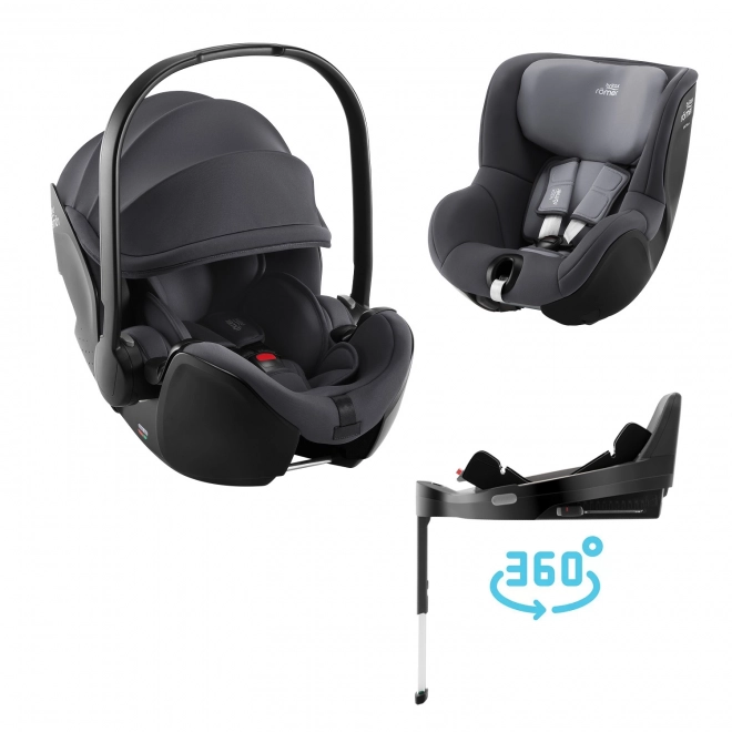 Set seggiolino auto Baby-Safe Pro + Vario Base 5Z + seggiolino Dualfix 5z, Midnight Grey