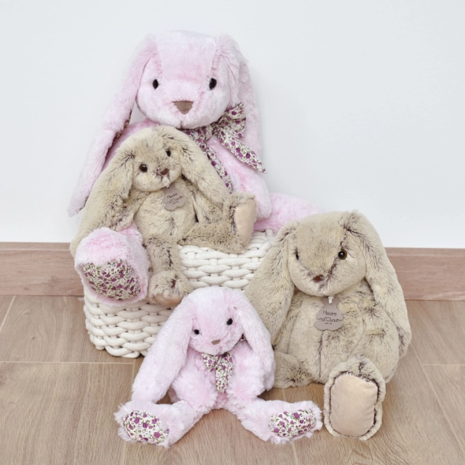 Coniglietto rosa peluche Doudou 50 cm