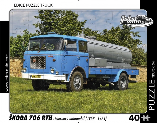 Puzzle camion cisterna Škoda 706 RTH retro