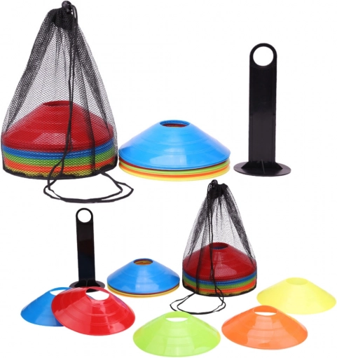 Set di coni da allenamento con supporto e borsa 50 pz
