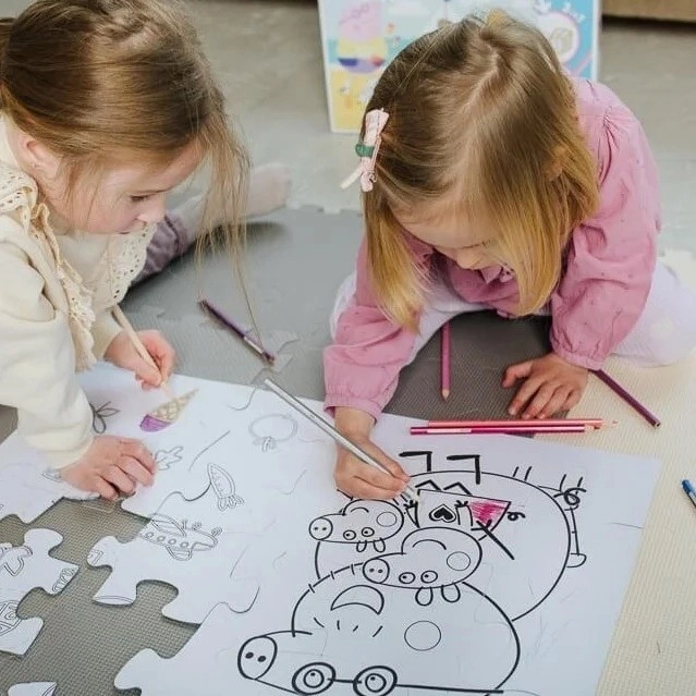 Puzzle Doppia Faccia Peppa Pig Super Gigante