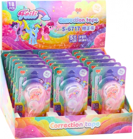 Correttore a nastro Topo con motivo Unicorno, rosa/viola