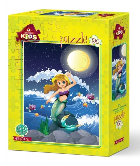 Puzzle Sirena alla luce della Luna 50 pezzi