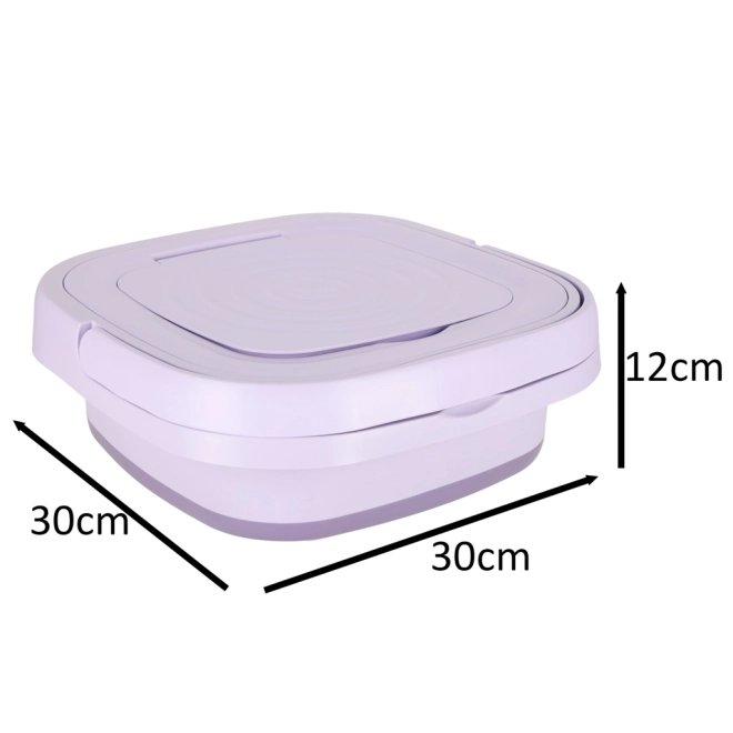 Lavatrice Portatile Mini Pieghevole da Viaggio 8L Viola
