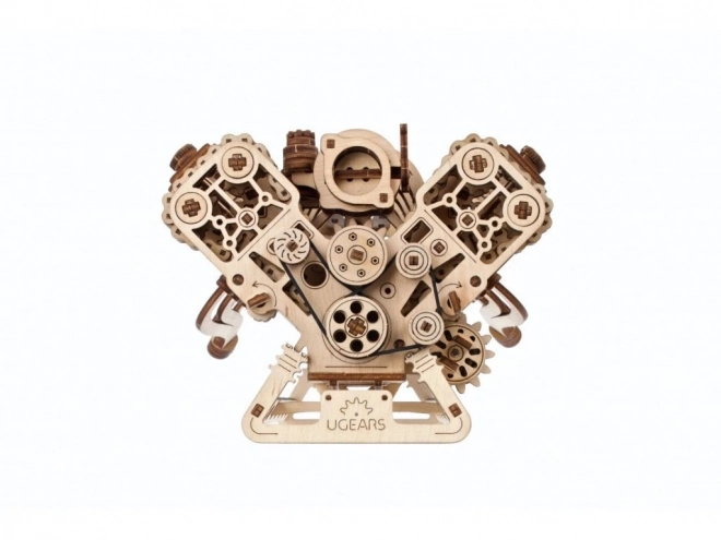 Puzzle meccanico in legno 3D V8 Engine Ugears