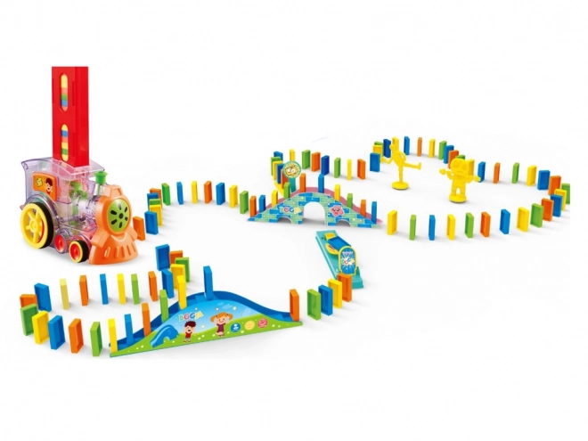 Treno con tessere di domino