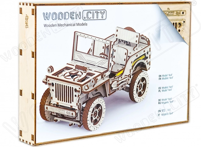 Puzzle 3D Auto Fuoristrada Jeep 4x4 in Legno