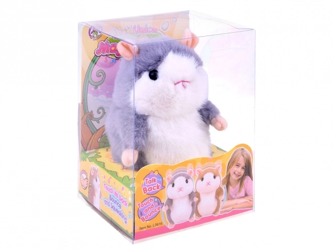 Chomik interattivo parlante peluche – grigio