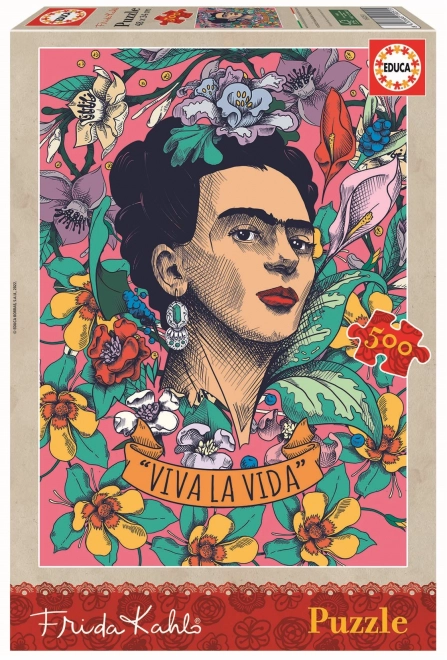 Puzzle Frida Kahlo Viva la Vida 500 Pezzi