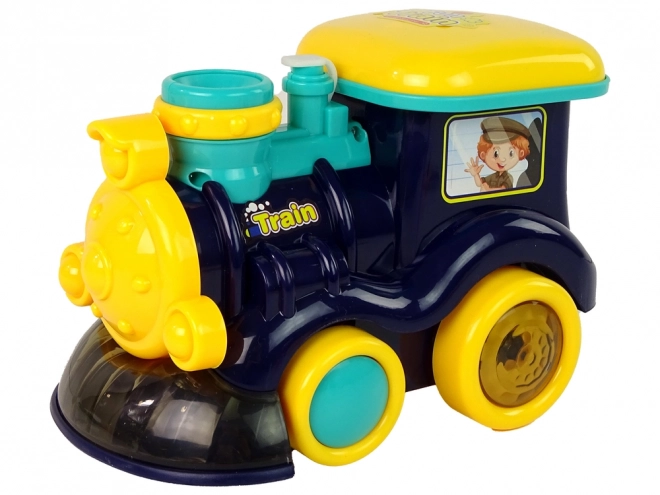 Locomotiva Bolle di Sapone con Luci e Suoni Blu