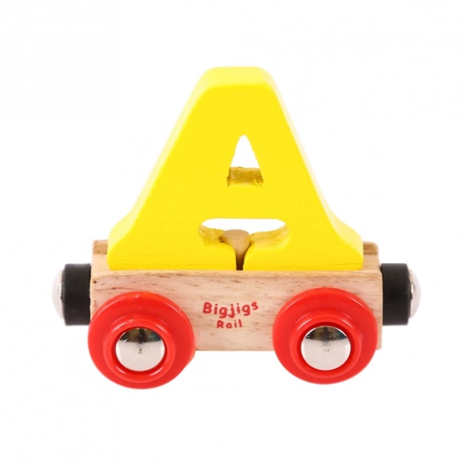 Vagone Bigjigs Rail Lettera A in legno