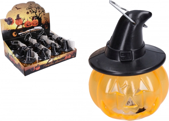 zucca di Halloween luminosa 8,5 × 6,5 cm