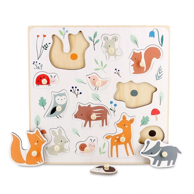 Puzzle Animali del Bosco con Maniglie di Sarah Betz