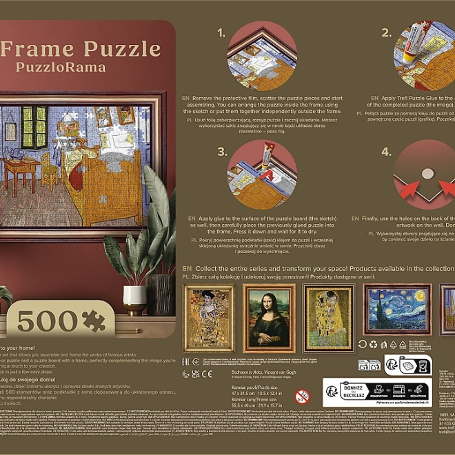 Puzzle artistico da incorniciare Camera ad Arles 500 pezzi