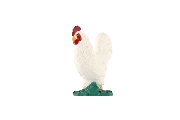 Gallo Bianco in Plastica 5cm in Sacchetto