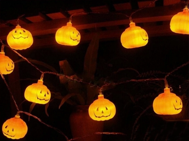 Luci a zucca LED Halloween da 200 cm