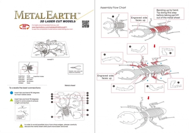 Puzzle 3D Metal Earth lucanide comune