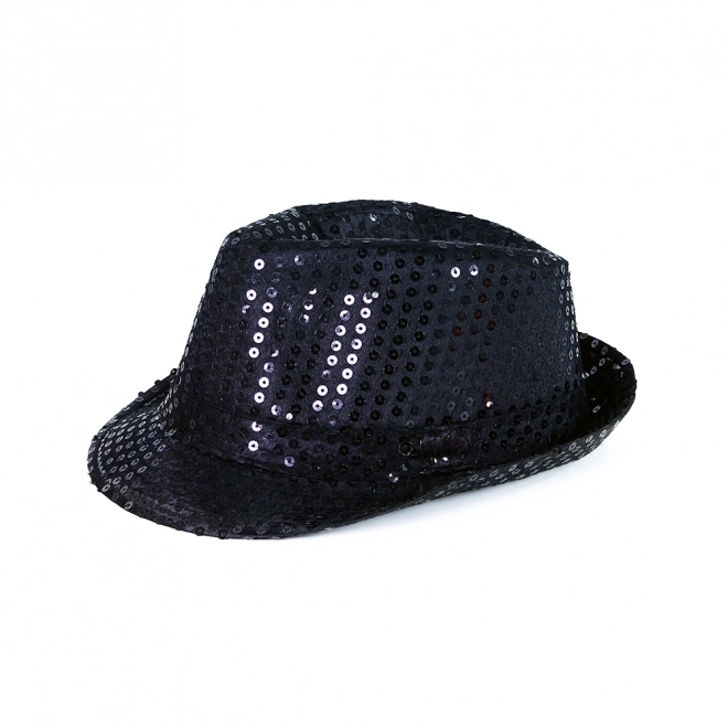 Cappello disco nero con luci LED per adulti