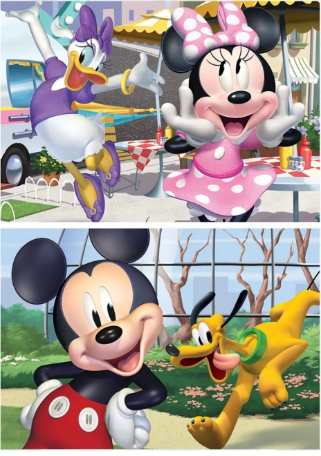 Puzzle in legno Mickey e amici 2x25 pezzi