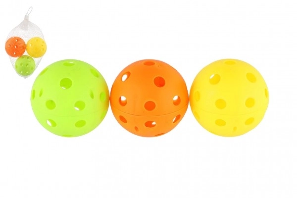 Pallina da Floorball 3 Pezzi in Plastica 7cm