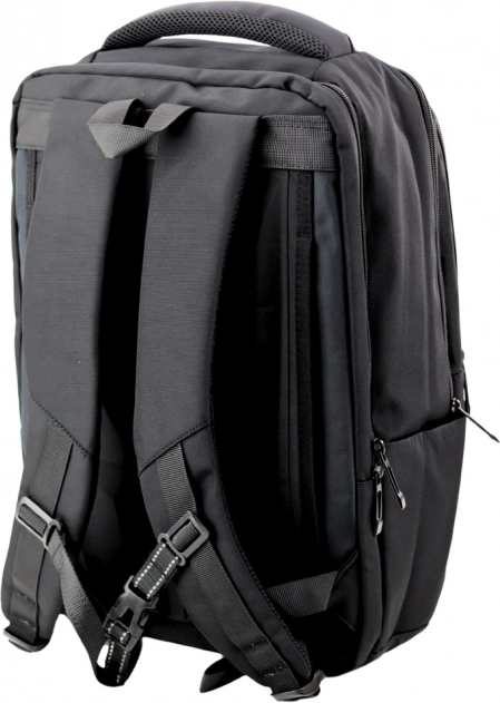 Zaino urbano con USB e cinghia pettorale nero 26L