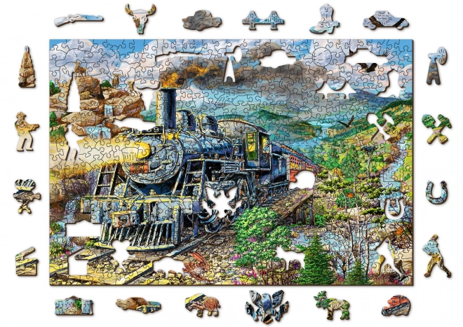 Puzzle in Legno Ferrovia 2 in 1