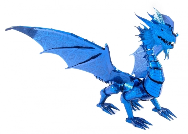 Puzzle 3D Metal Earth Drago Blu