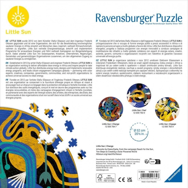 Puzzle Rotondo RAVENSBURGER Little Sun 500 pezzi