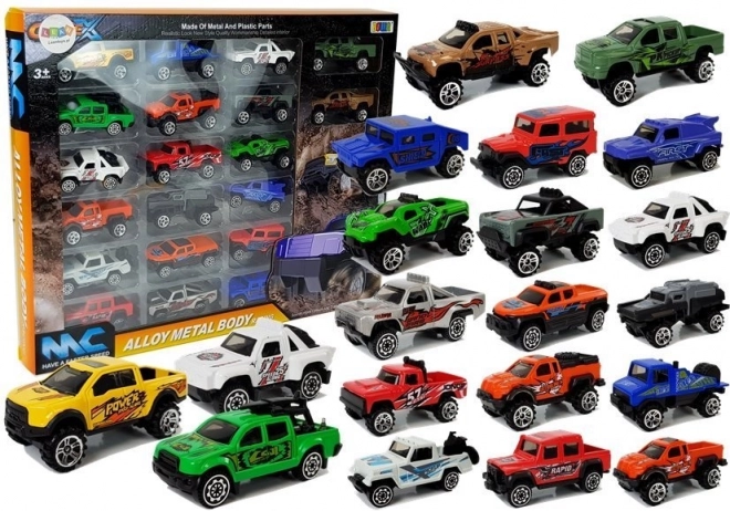 Set di Automobili Fuoristrada Jeep in Vari Colori - 20 Pezzi