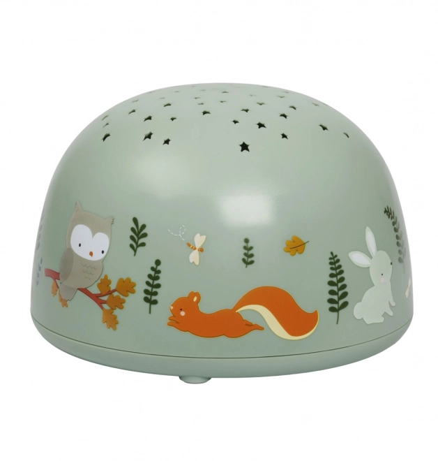 Lampada con proiettore di A Little Lovely Company – Amici della foresta